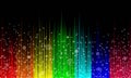 Abstract rainbow background. Design pointed lines fading smoothly, texture circles different sizes. Large dots. Vector